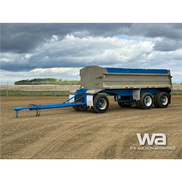 1987 TROJAN TRI/A  ALUMINUM END DUMP TRAILER