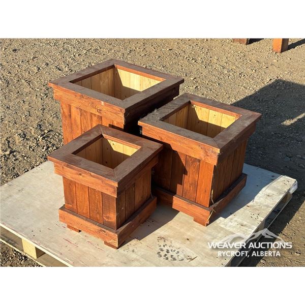 (3) GARDEN BOXES
