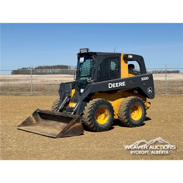 2012 JOHN DEERE 332D 2 SPEED SKID STEER LOADER