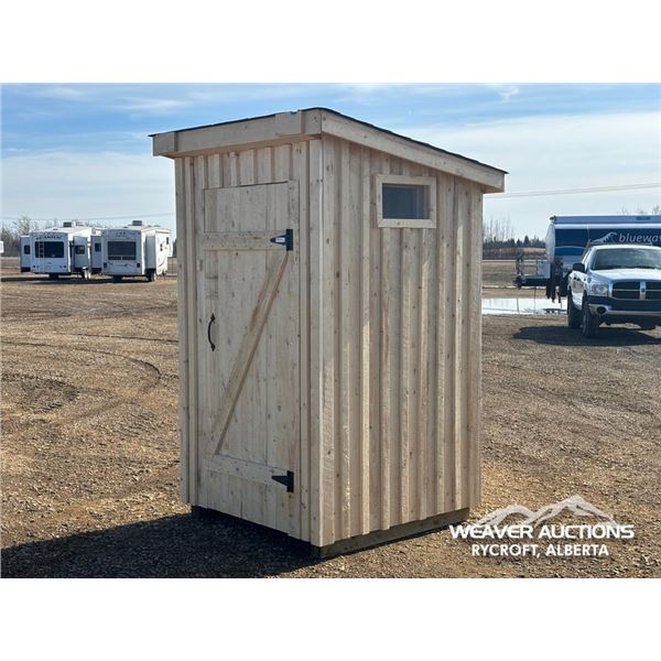 UNUSED CUSTOM BUILT 4X4 FT. PORTABLE WASHROOM