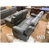 Image 3 : GREY RECLINING SOFA & LOVE SEAT