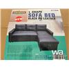 Image 1 : (UNUSED) L SHAPE BLACK SOFA
