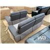 Image 4 : TWO TONE GREY RECLINING SOFA & LOVE SEAT