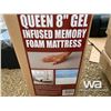 Image 2 : QUEEN 8" GEL INFUSED MEMORY FOAM MATTRESS