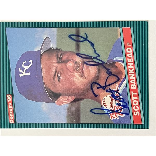 Kansas City Royals Scott Bankhead 1986 Donruss Rookies #36 signed trading card