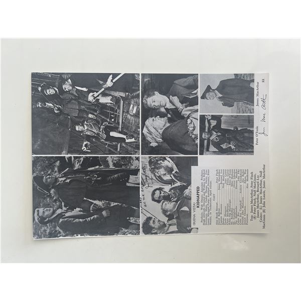 Kidnapped James MacArthur signed casting list