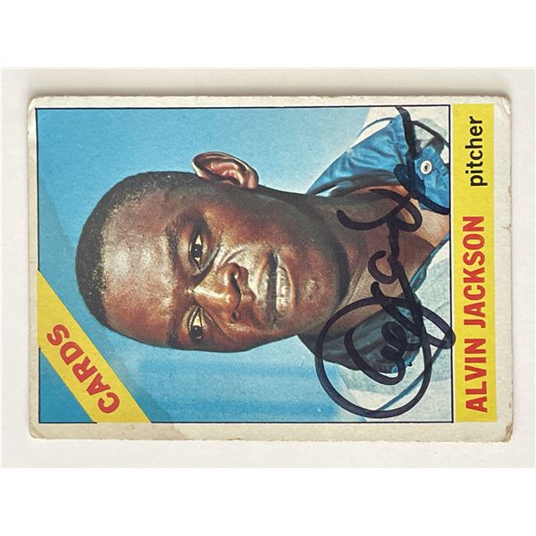 St. Louis Cardinals Alvin Jackson signed 1966 Topps #206 trading card