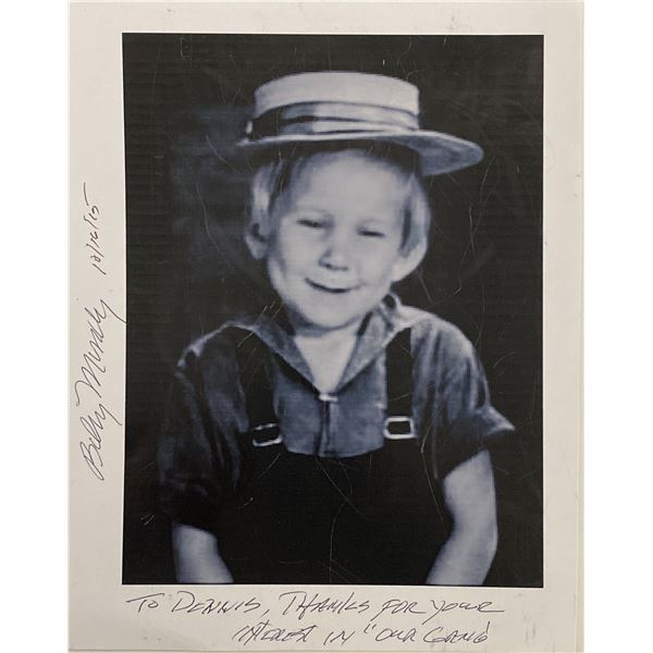 Our Gang Billy Minderhout signed photo