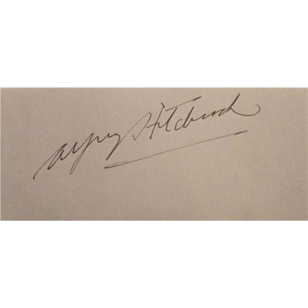 Alfred Hitchcock signature slip