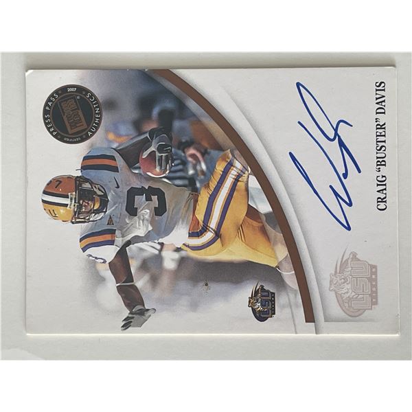 Craig Davis signed autograph card