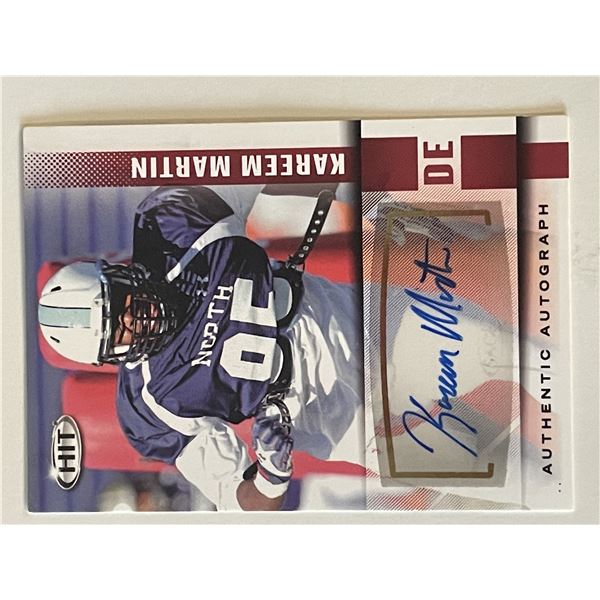 North Carolina Tar Heels Kareem Martin signed 2014 Sage Hit #A42 trading card