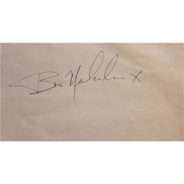 Malcolm X signature slip