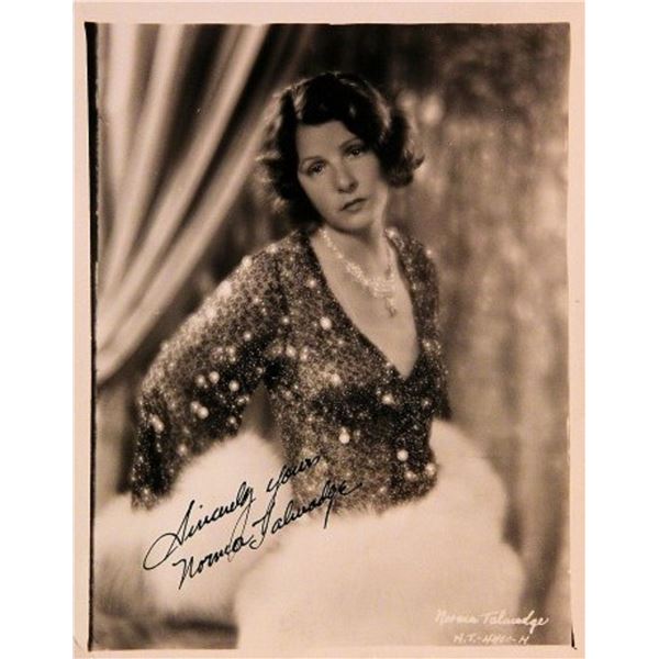 Norma Talmadge signed book portrait