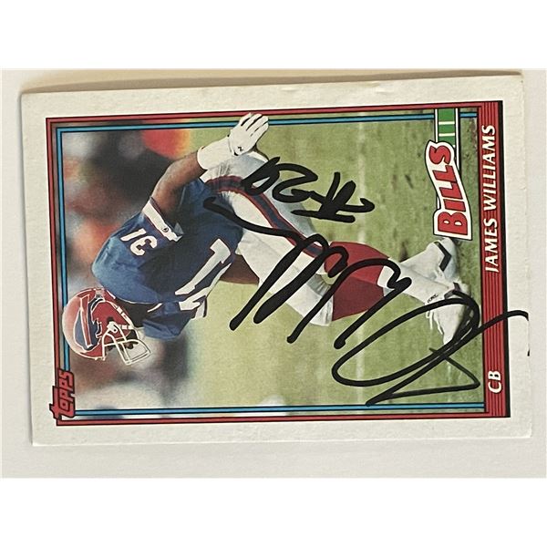 Buffalo Bills James Williams signed 1991 Topps #46  trading card
