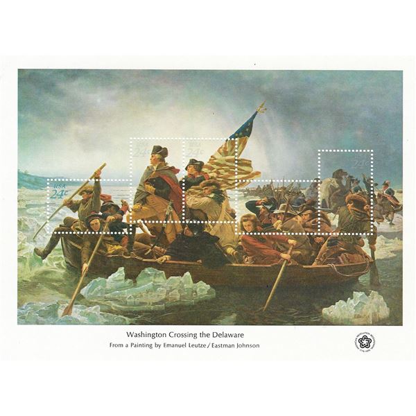 Washington Crossing the Delaware Stamp Sheet