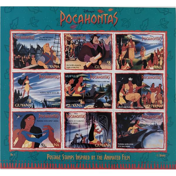 Disney's Pocahontas Stamp Sheet - Guyana