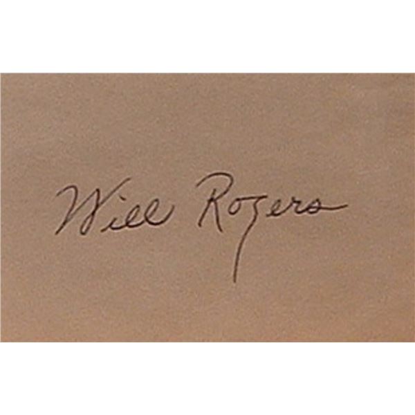 Will Rogers signature slip