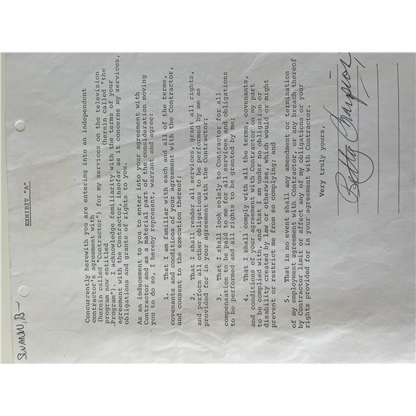 Bettye Swann signed contract