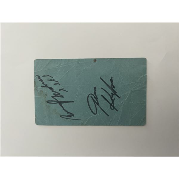 Benny Goodman and Gene Krupa signed Monaco Garden hotel card