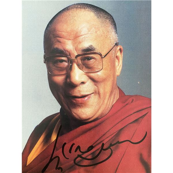 His Holiness the 14th Dalai Lama Tenzin Gyatso signed photo