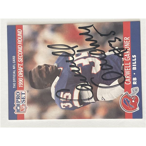 Buffalo Bills Carwell Gardner 1990 NFL #711 signed trading card