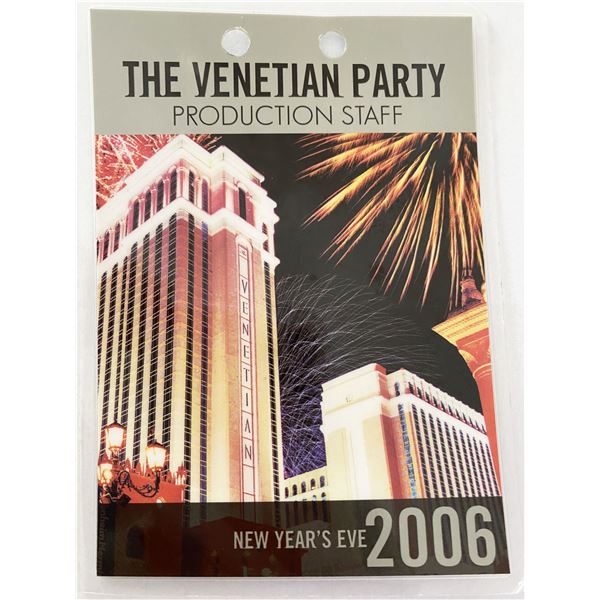 The Venetian NYE 2006 Production Staff Pass