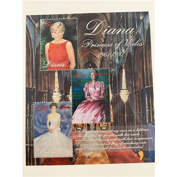 Princess Diana commemorative stamp set