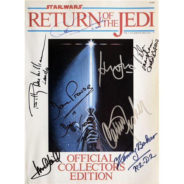 Star Wars Return Of The Jedi signed magazine