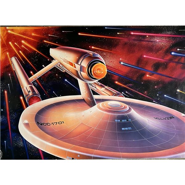 Rare Star Trek 1991 illustration of Enterprise NCC 1701 by Drew Struzan original movie poster