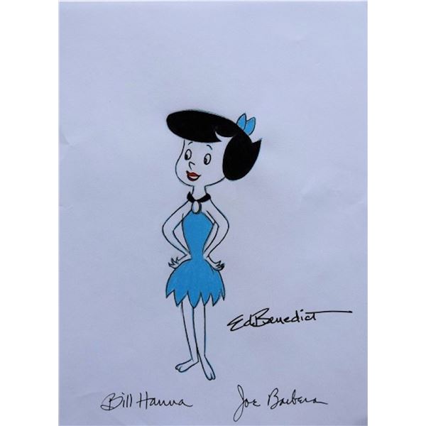 Hanna Barbera original signed Betty Rubble Sketch