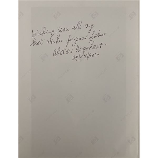 Alistair Urquhart signed photo