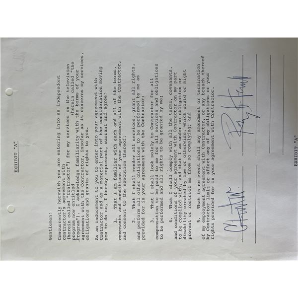 Roy Head signed contract