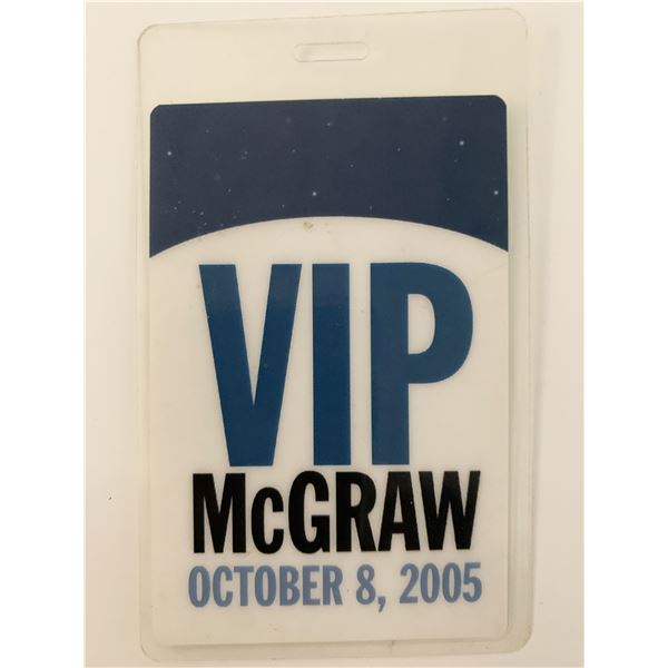 Tim McGraw backstage pass