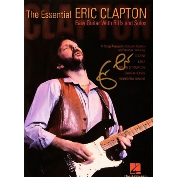 Eric Clapton signed music book