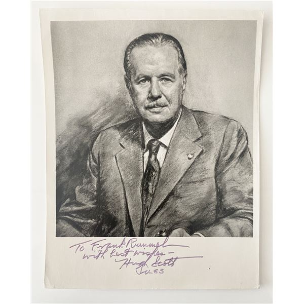 Hugh Scott signed photo