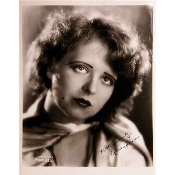 Clara Bow signed portrait photo