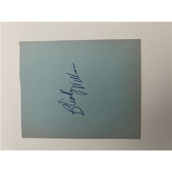 Blinky Williams original signature