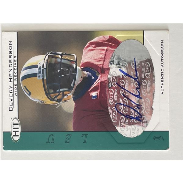 Devery Henderson signed autograph card