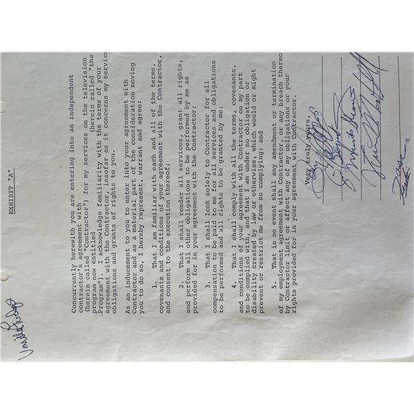Vanilla Fudge signed contract
