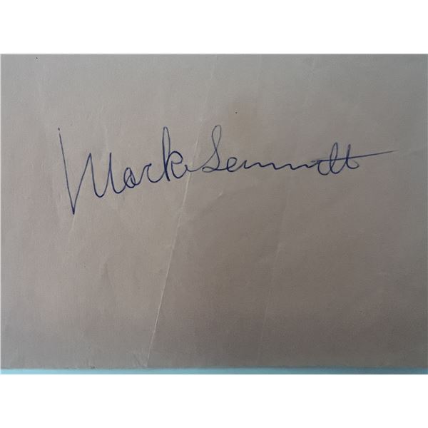 Mack Sennett original signature