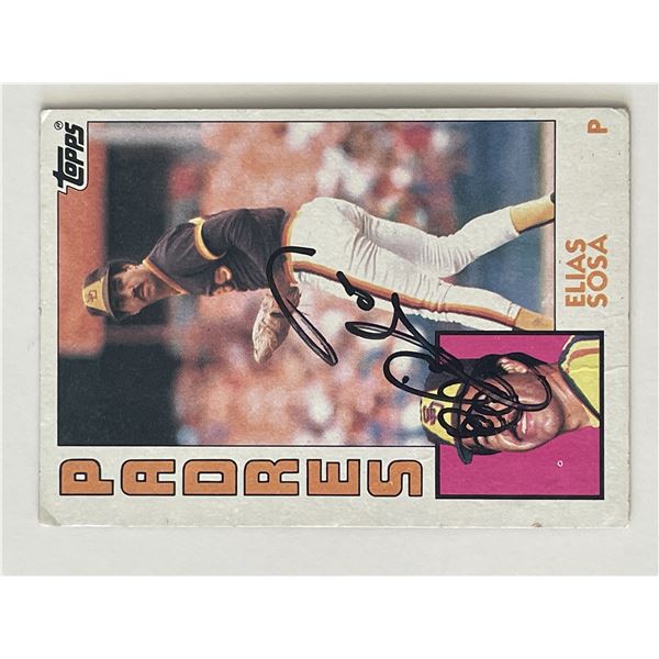San Diego Padres Elias Sosa signed 1984 Topps #503 trading card