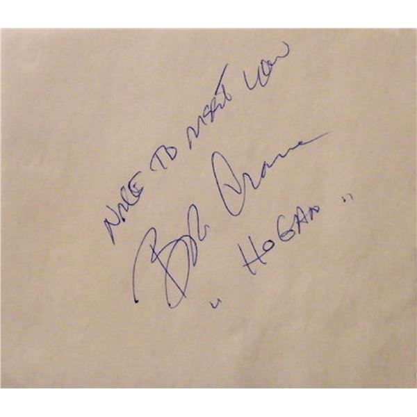 Hogan's Heroes Bob Crane signature slip