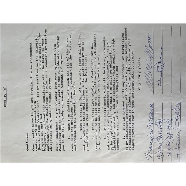 Maurice Williams & The Zodiacs signed contract