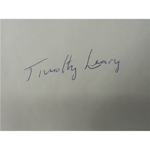 Timothy Leary original signature