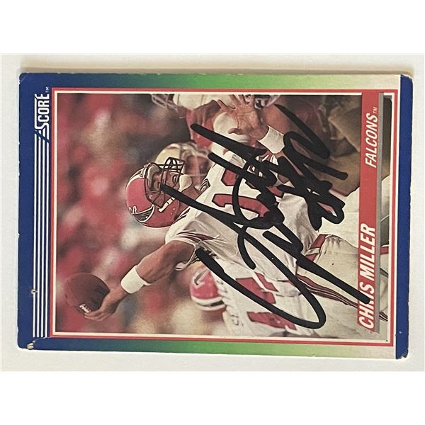 Falcons Chris Miller signed 1990 Score #70  trading card