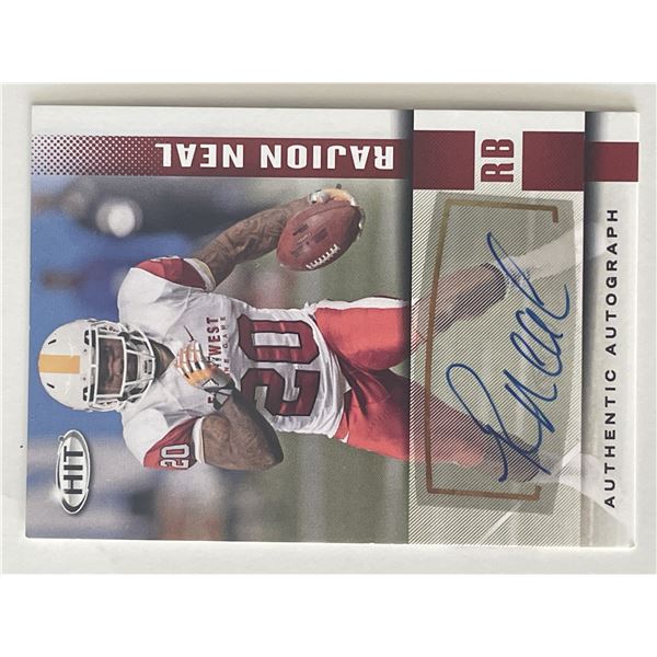 Rajion Neal signed autograph card