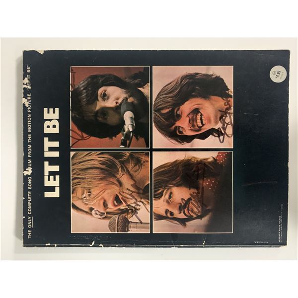 The Beatles Let It Be signed sheet music