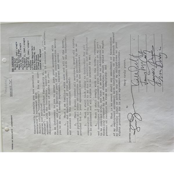 The Yardbirds signed contract