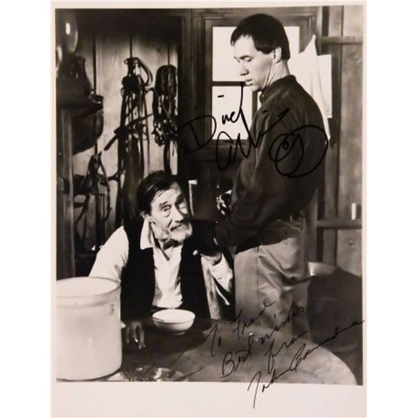 John & David Carradine signed movie still photo