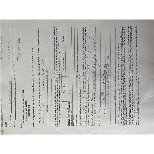 Allen Touissant signed contract